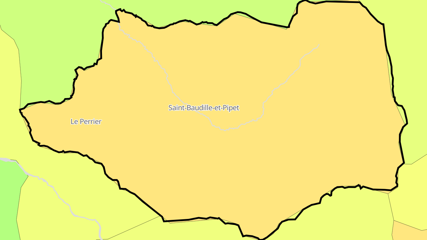 Carte des prix de l'immobilier Saint-Baudille-et-Pipet