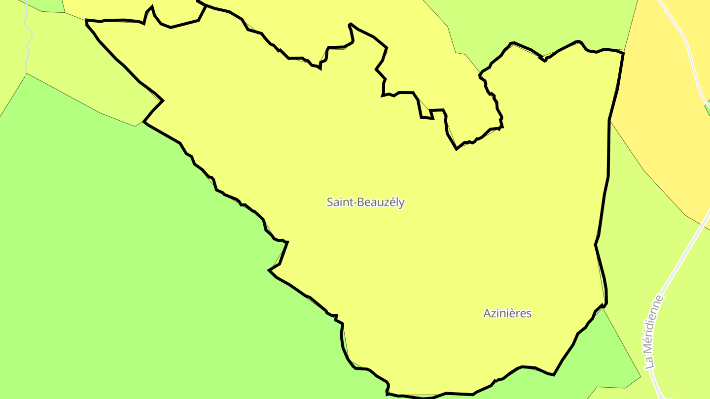 Carte des prix de l'immobilier Saint-Beauzély