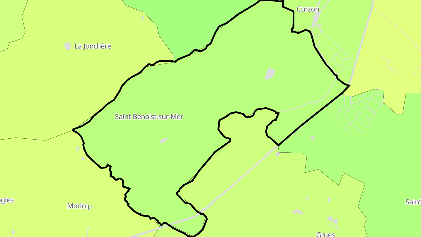 Carte des prix de l'immobilier Saint-Benoist-sur-Mer