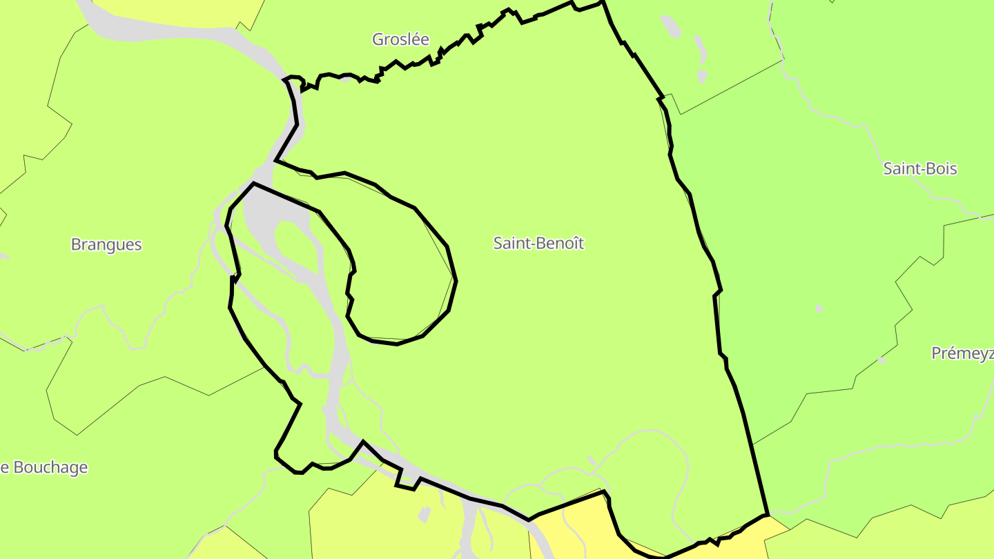 Carte des prix de l'immobilier Saint-Benoît