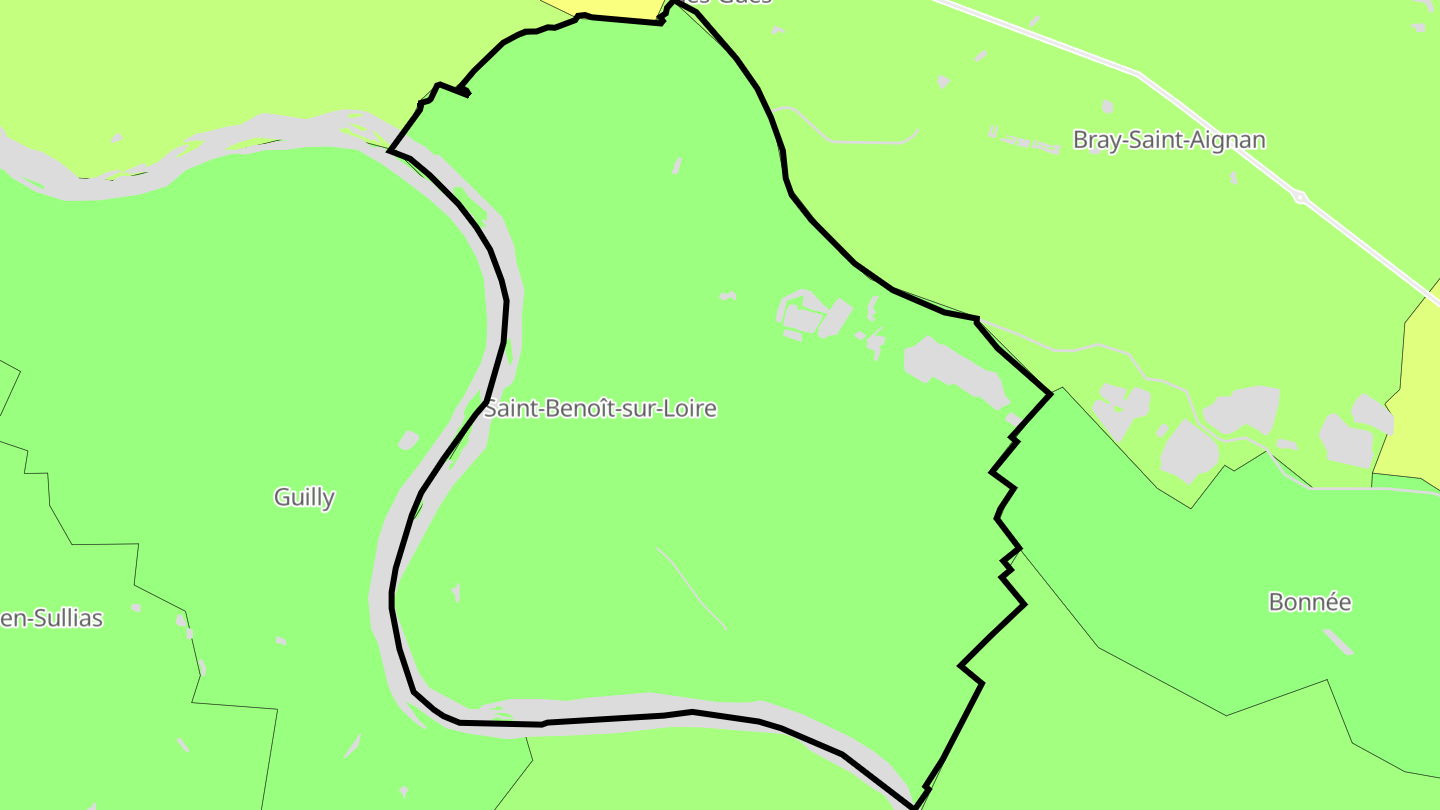 Carte des prix de l'immobilier Saint-Benoît-sur-Loire