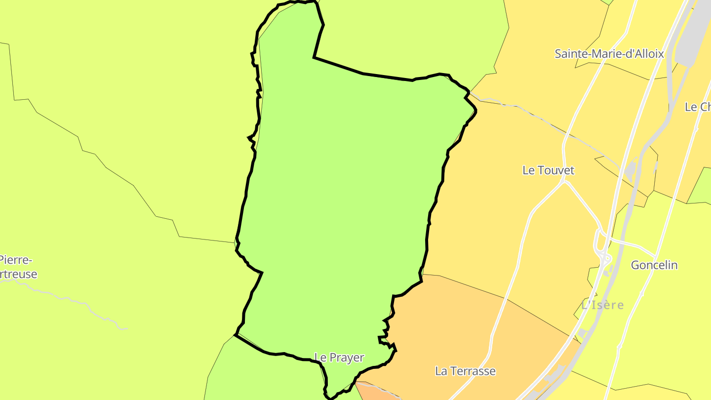 Carte des prix de l'immobilier Saint-Bernard