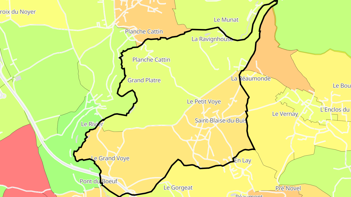 Carte des prix de l'immobilier Saint-Blaise-du-Buis