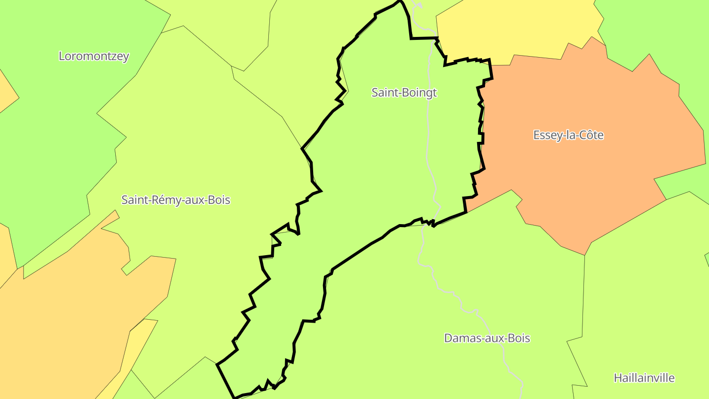 Carte des prix de l'immobilier Saint-Boingt