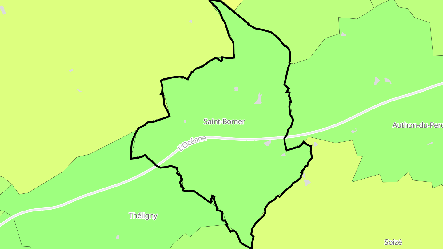 Carte des prix de l'immobilier Saint-Bomer