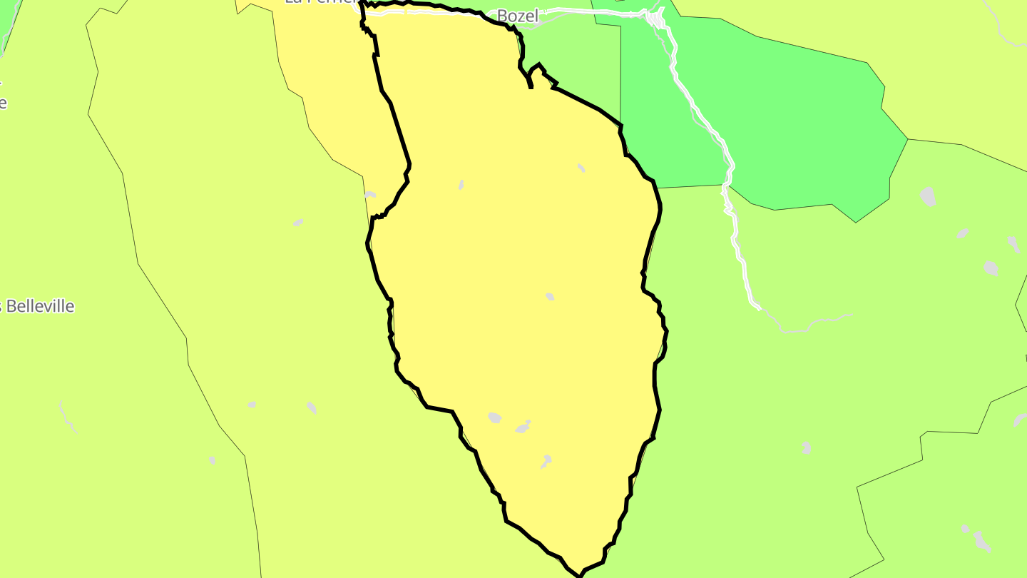 Carte des prix de l'immobilier Saint-Bon-Tarentaise