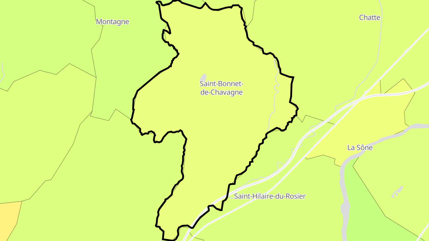Carte des prix de l'immobilier Saint-Bonnet-de-Chavagne