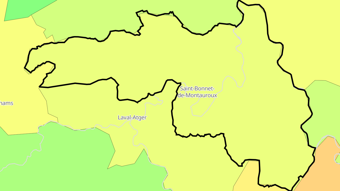 Carte des prix de l'immobilier Saint-Bonnet-de-Montauroux