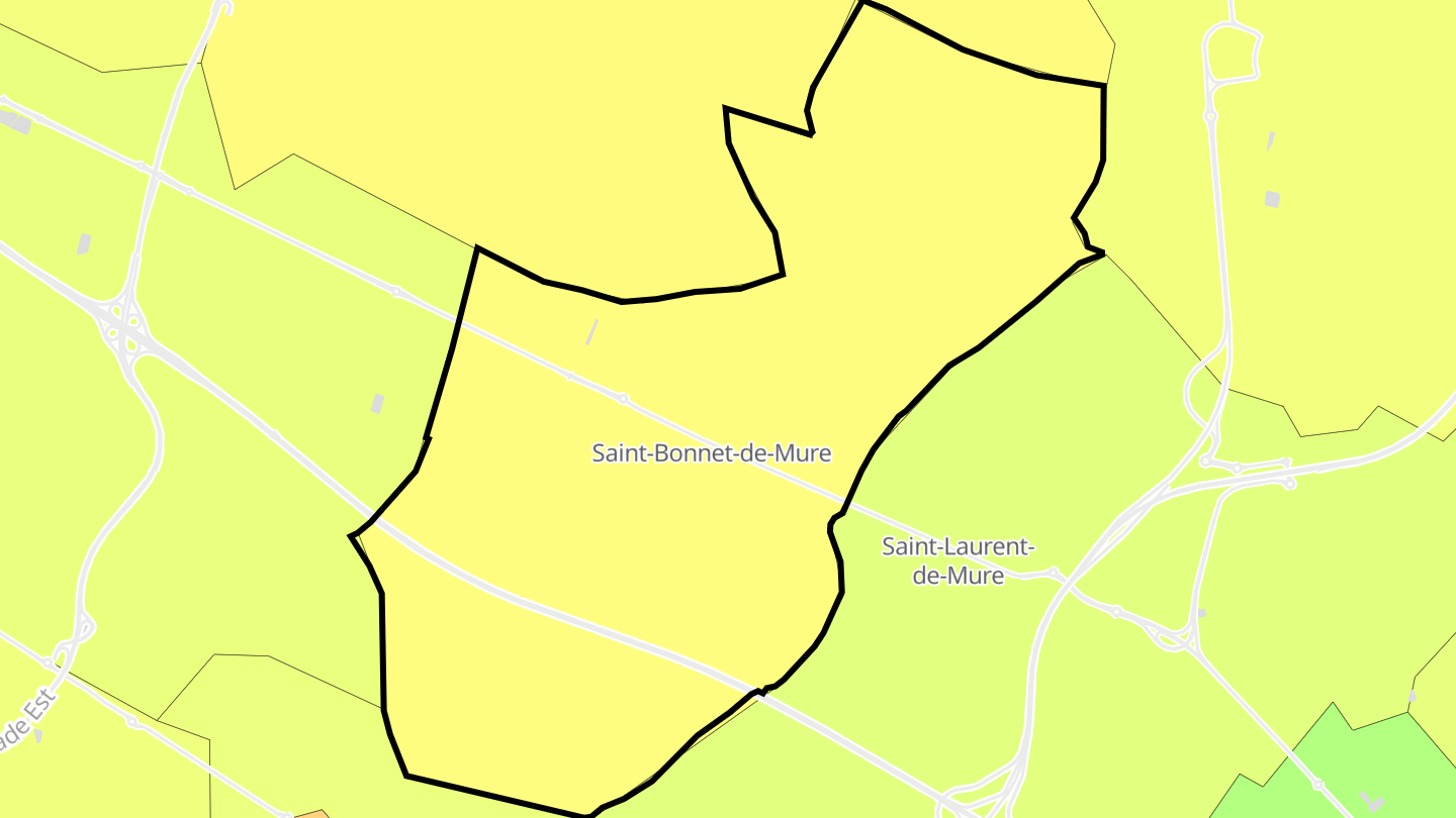Carte des prix de l'immobilier Saint-Bonnet-de-Mure