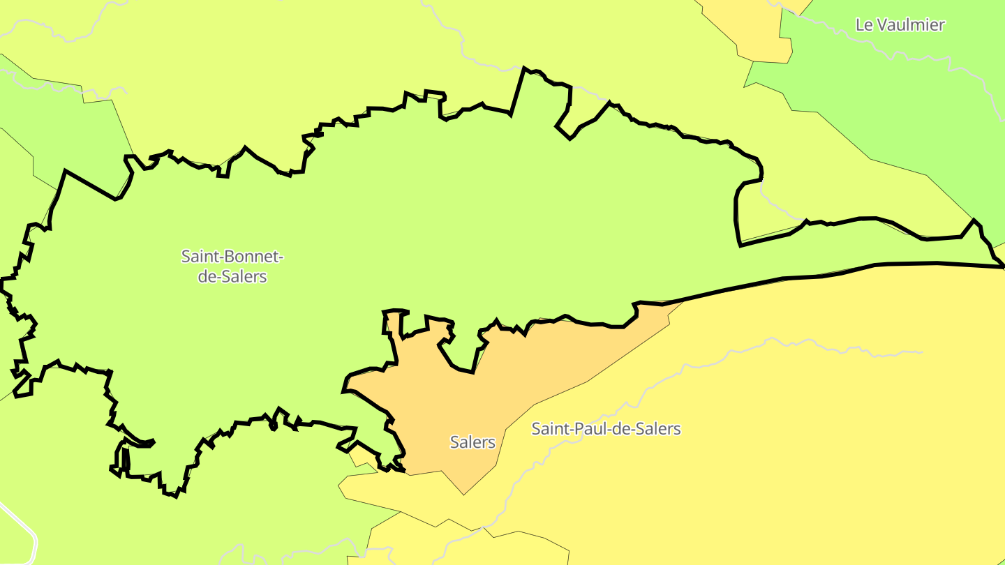 Carte des prix de l'immobilier Saint-Bonnet-de-Salers
