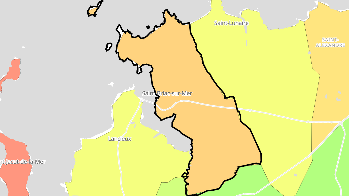 Carte des prix de l'immobilier Saint-Briac-sur-Mer