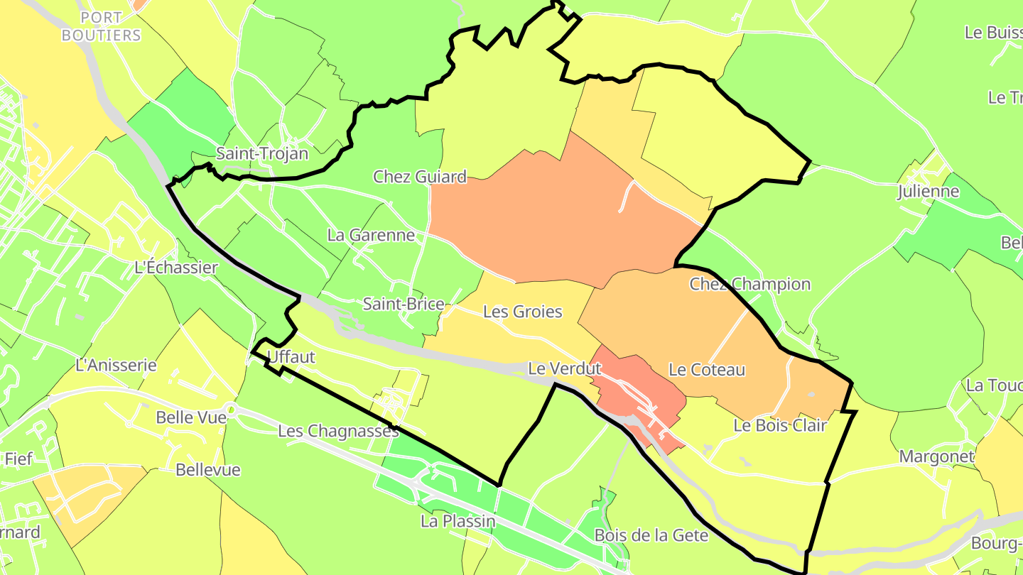 Carte des prix de l'immobilier Saint-Brice