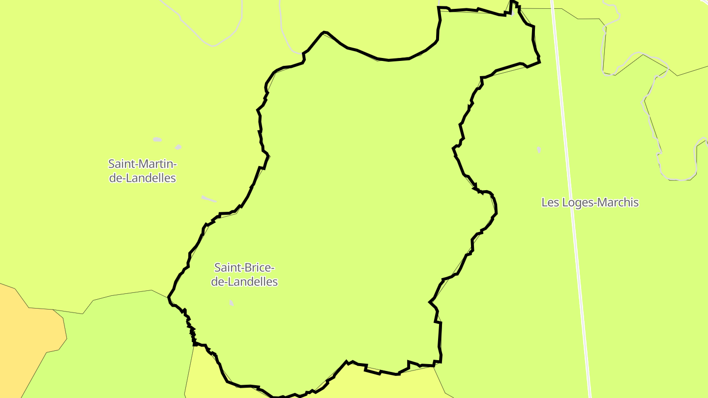Carte des prix de l'immobilier Saint-Brice-de-Landelles