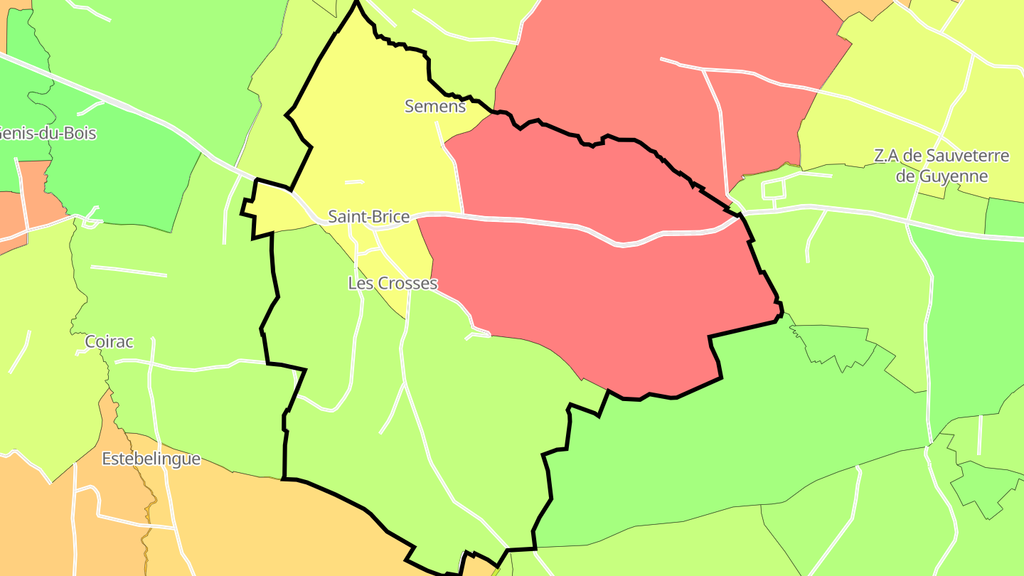 Carte des prix de l'immobilier Saint-Brice
