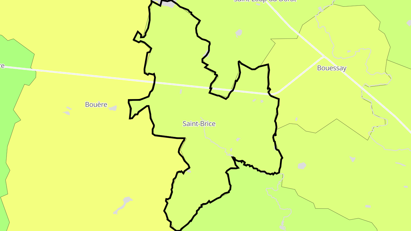 Carte des prix de l'immobilier Saint-Brice