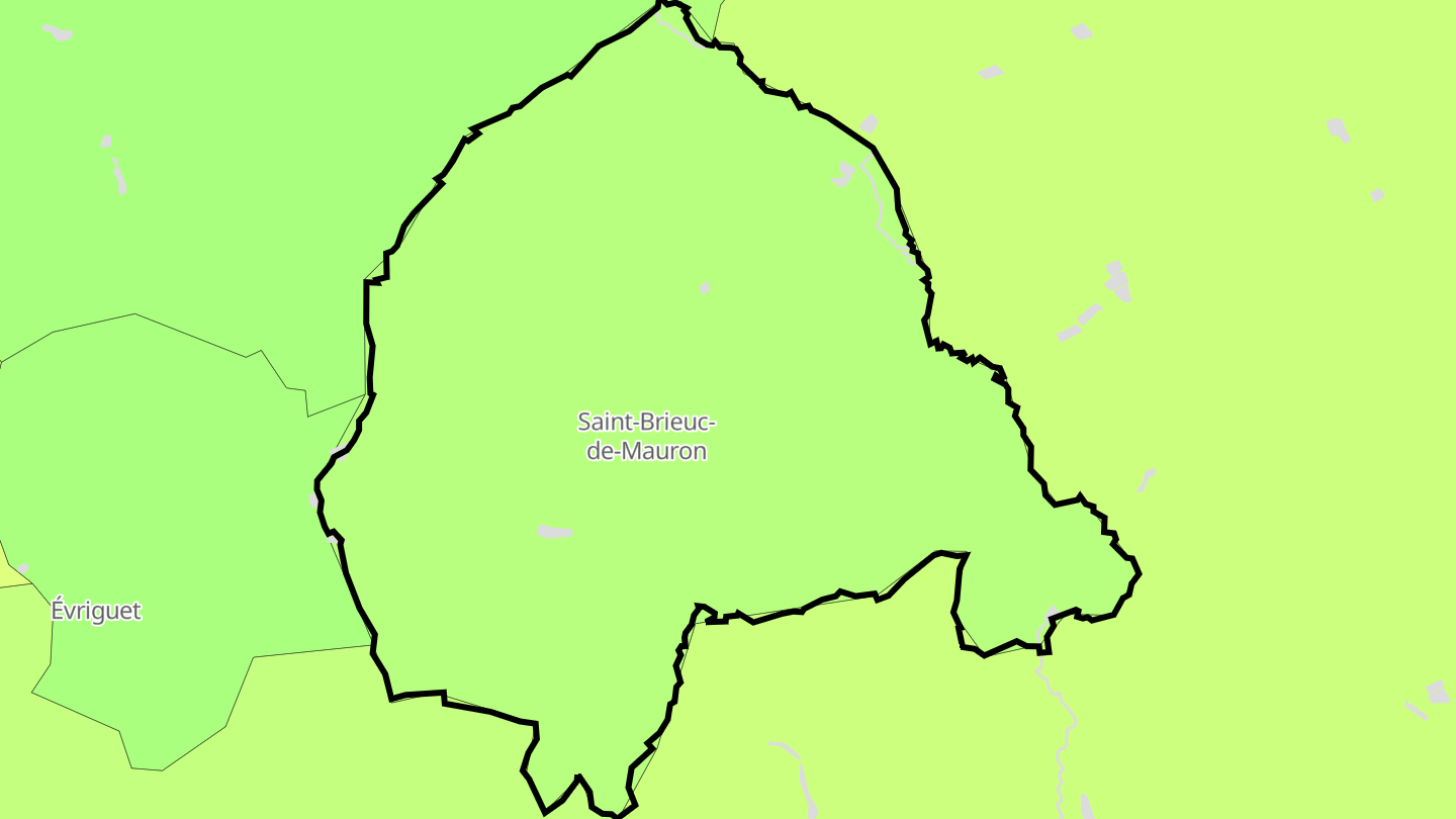 Carte des prix de l'immobilier Saint-Brieuc-de-Mauron