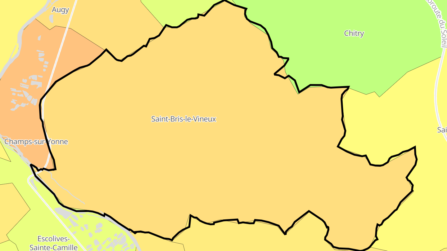 Carte des prix de l'immobilier Saint-Bris-le-Vineux