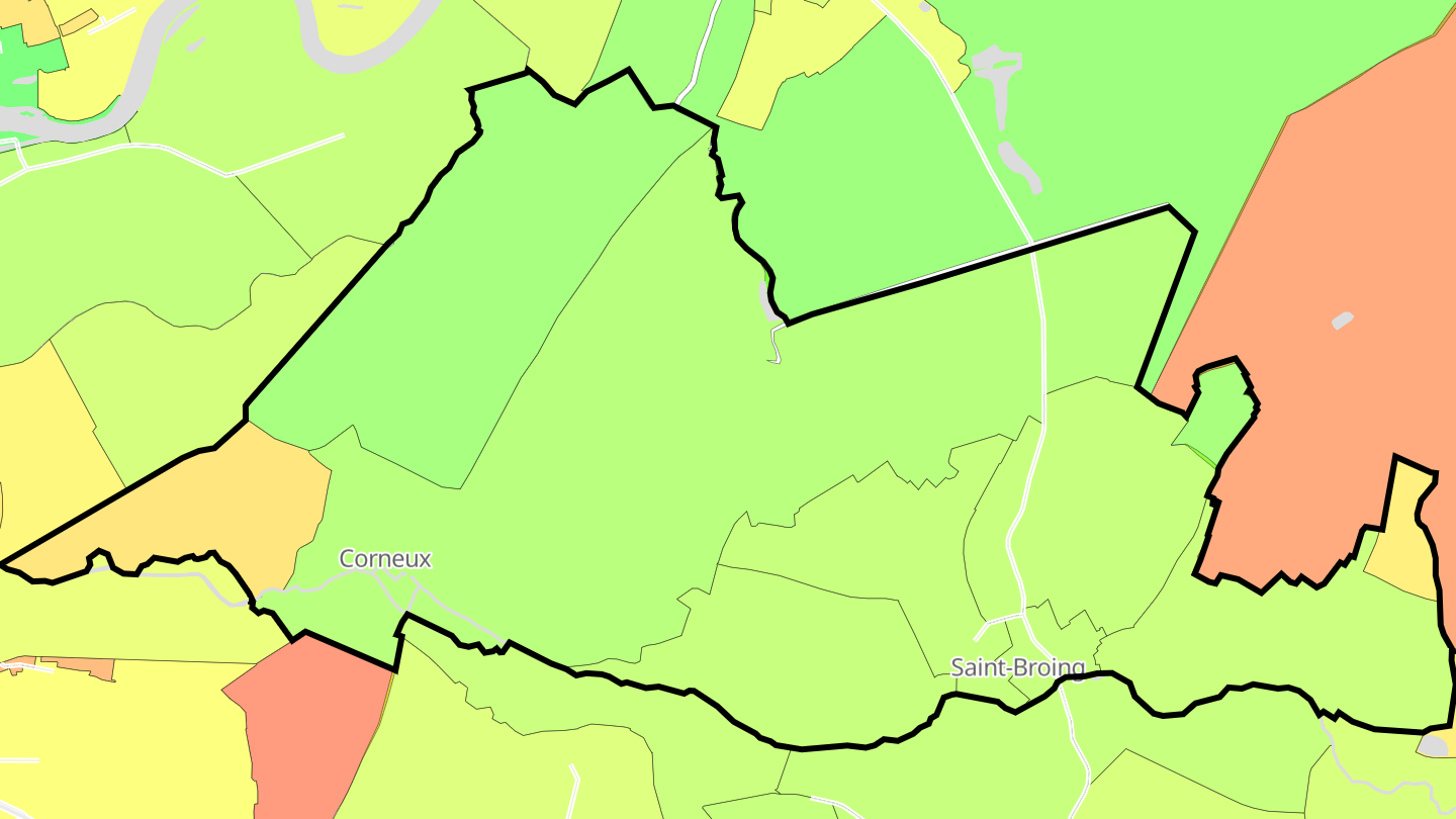 Carte des prix de l'immobilier Saint-Broing