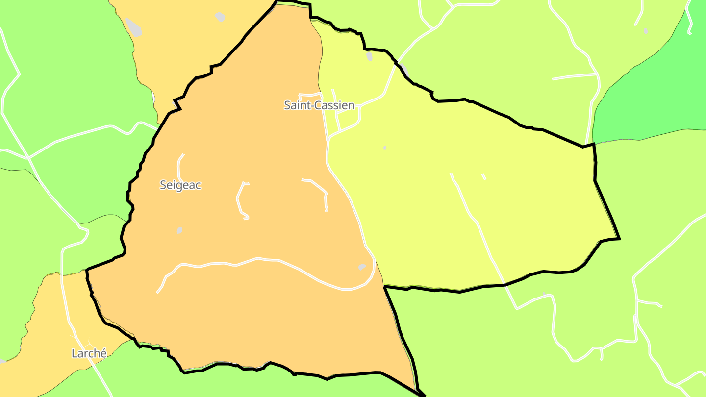 Carte des prix de l'immobilier Saint-Cassien