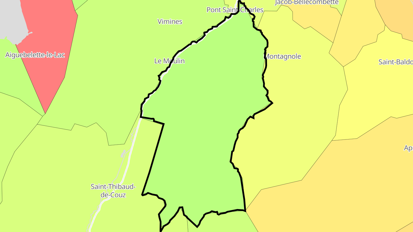 Carte des prix de l'immobilier Saint-Cassin