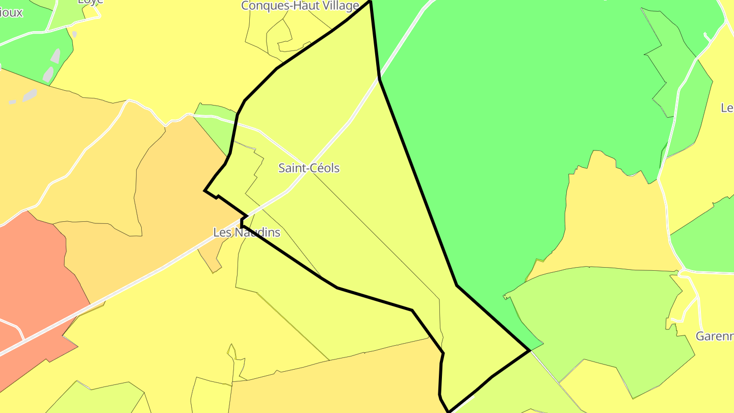 Carte des prix de l'immobilier Saint-Céols