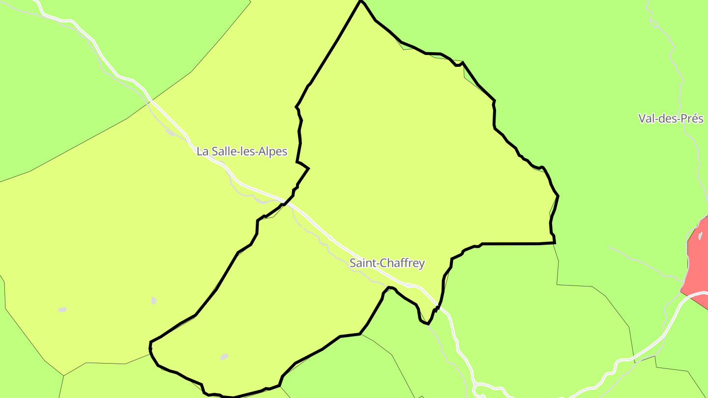 Carte des prix de l'immobilier Saint-Chaffrey