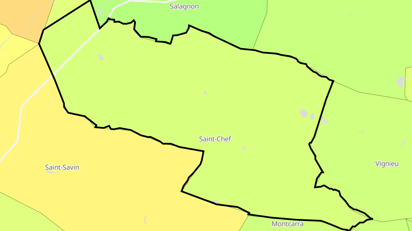 Carte des prix de l'immobilier Saint-Chef