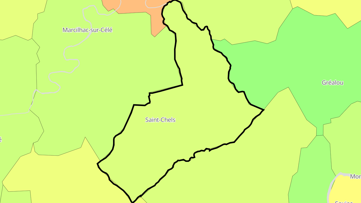 Carte des prix de l'immobilier Saint-Chels