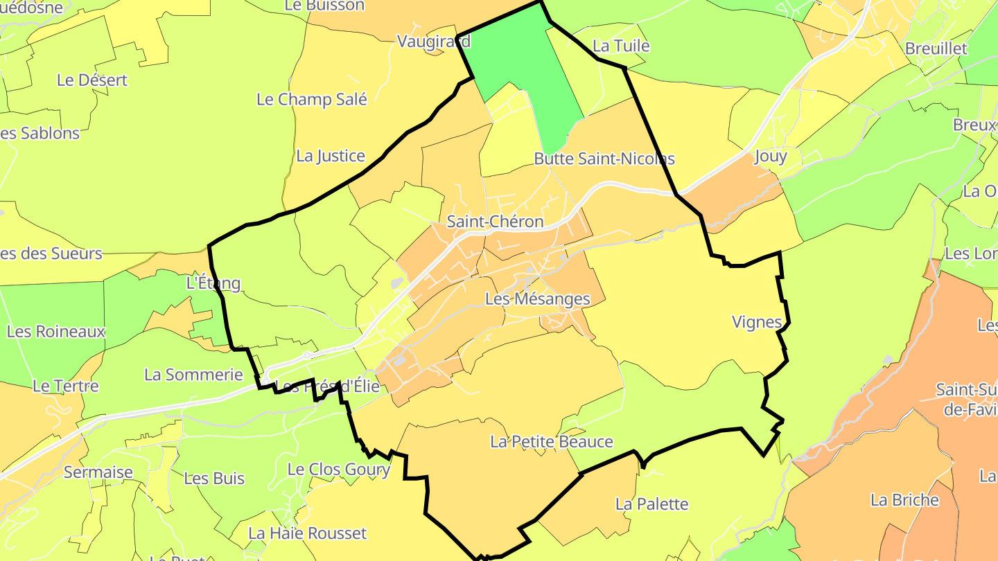 Carte des prix de l'immobilier Saint-Chéron