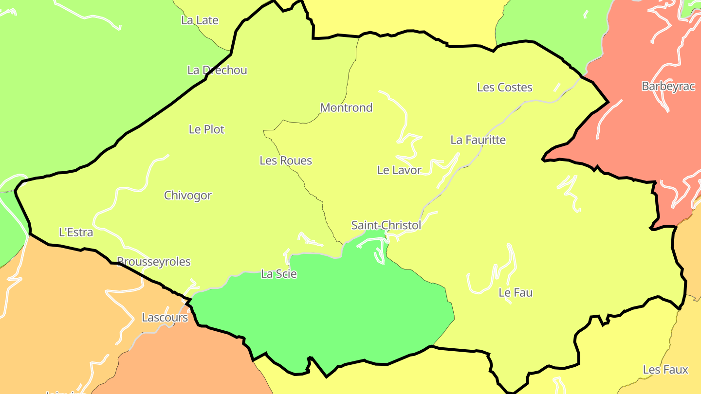 Carte des prix de l'immobilier Saint-Christol