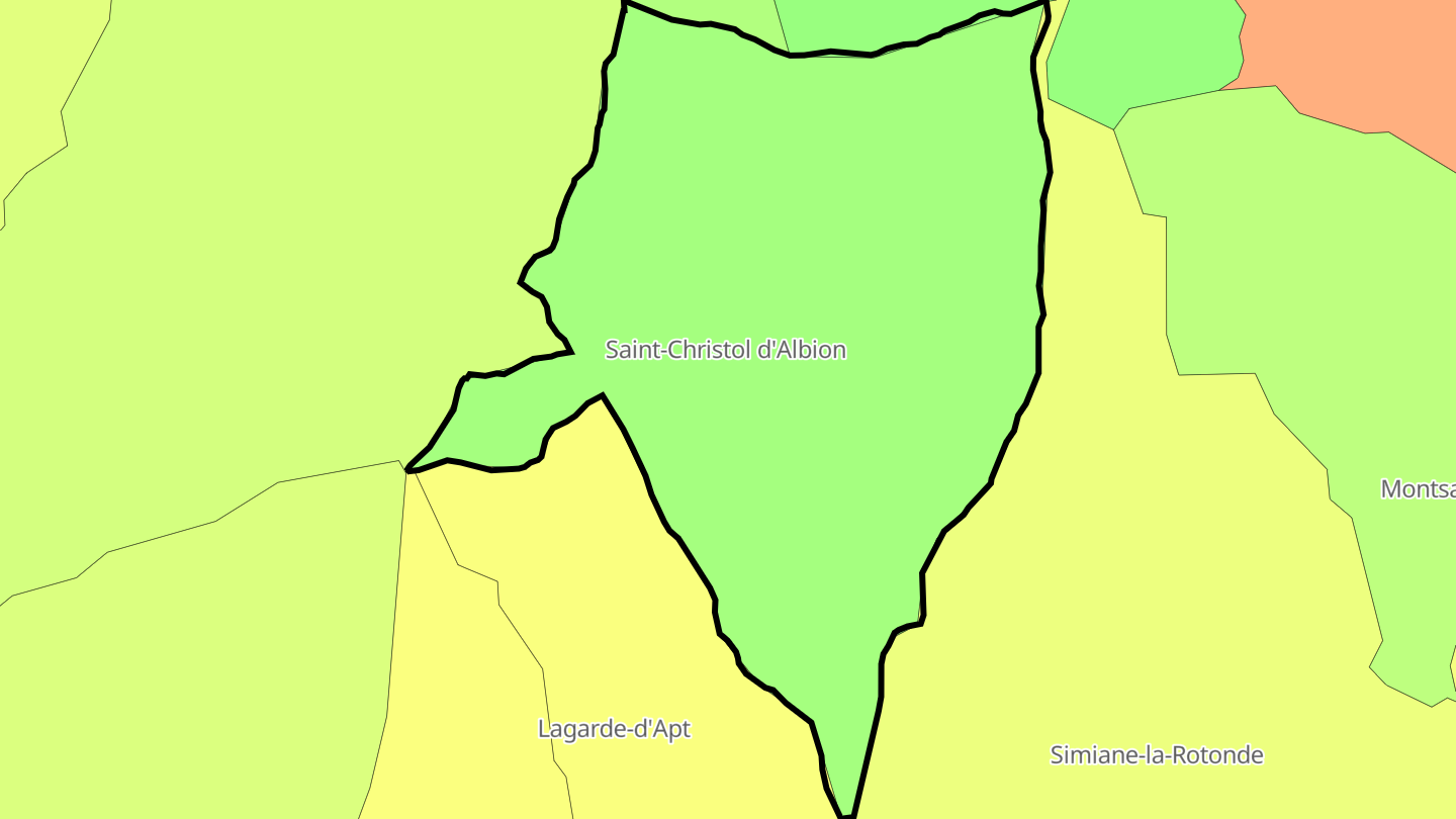Carte des prix de l'immobilier Saint-Christol