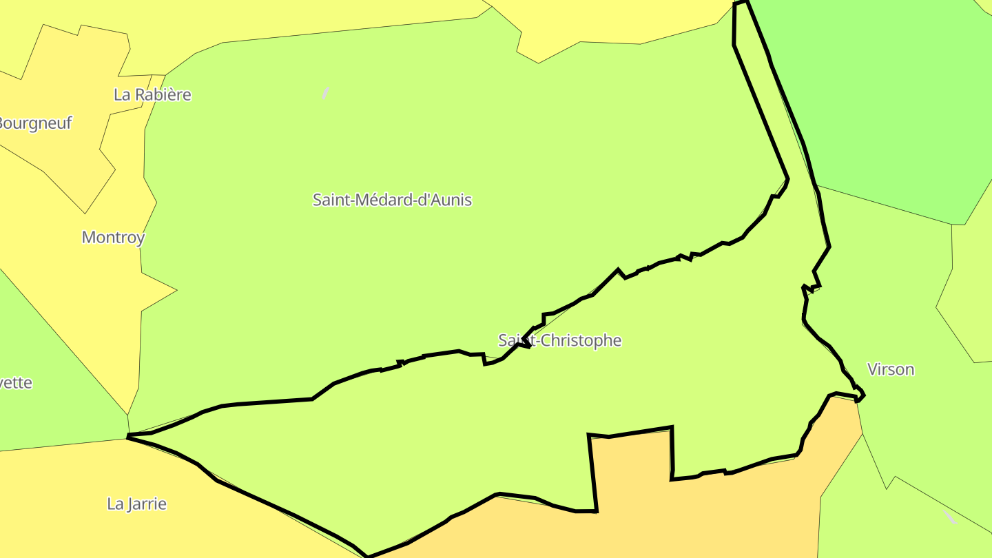 Carte des prix de l'immobilier Saint-Christophe