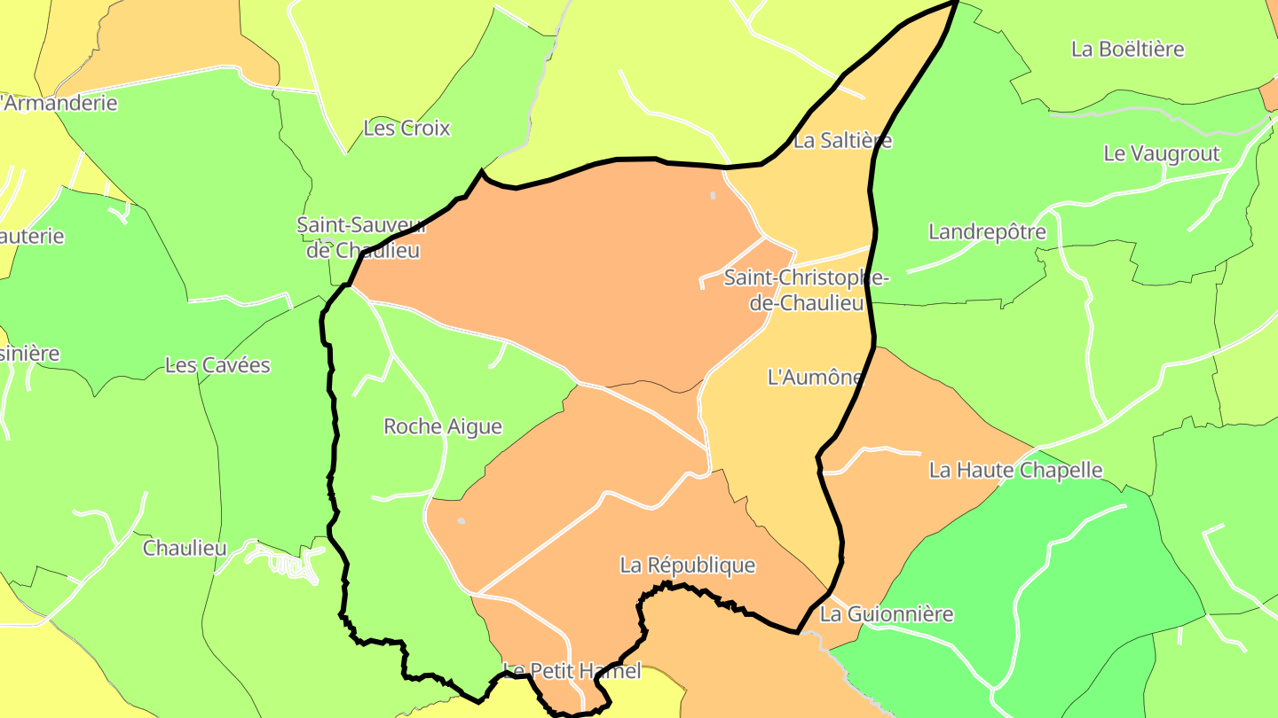 Carte des prix de l'immobilier Saint-Christophe-de-Chaulieu