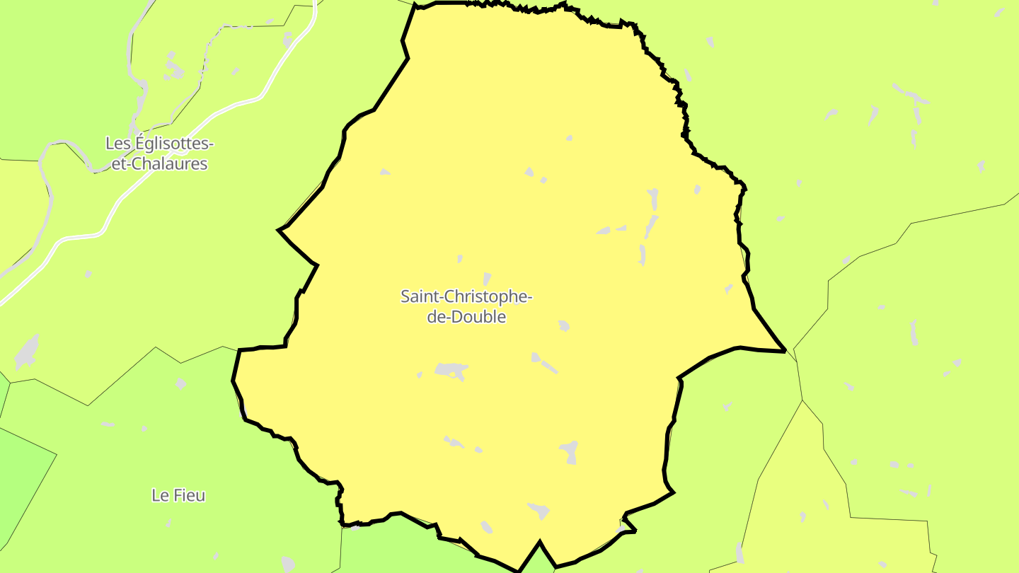 Carte des prix de l'immobilier Saint-Christophe-de-Double