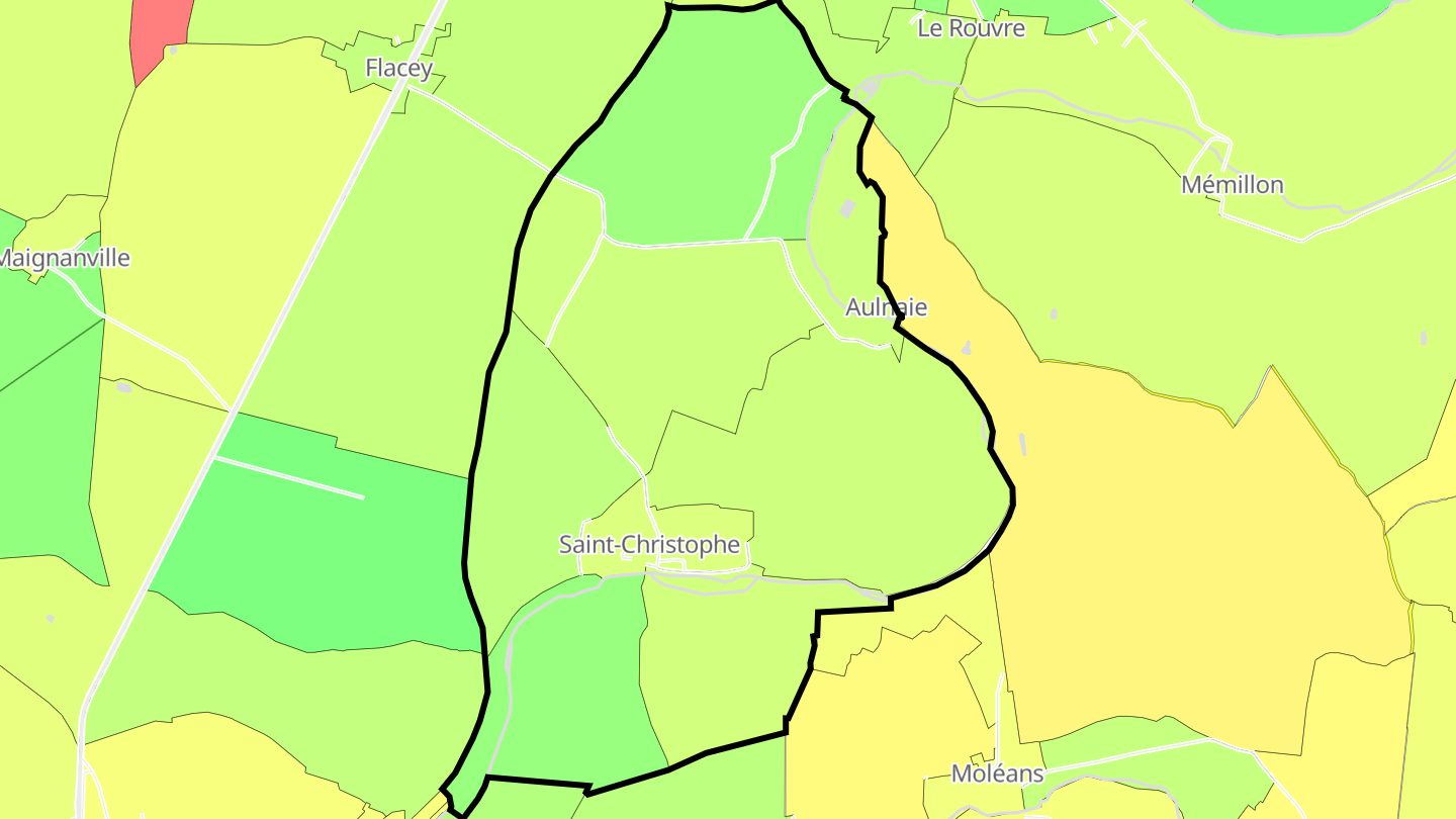 Carte des prix de l'immobilier Saint-Christophe