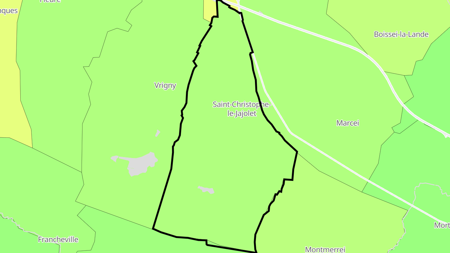 Carte des prix de l'immobilier Saint-Christophe-le-Jajolet