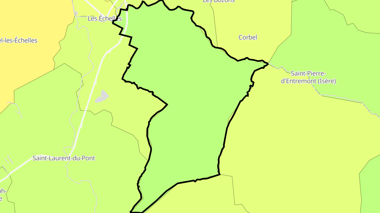 Carte des prix de l'immobilier Saint-Christophe-sur-Guiers