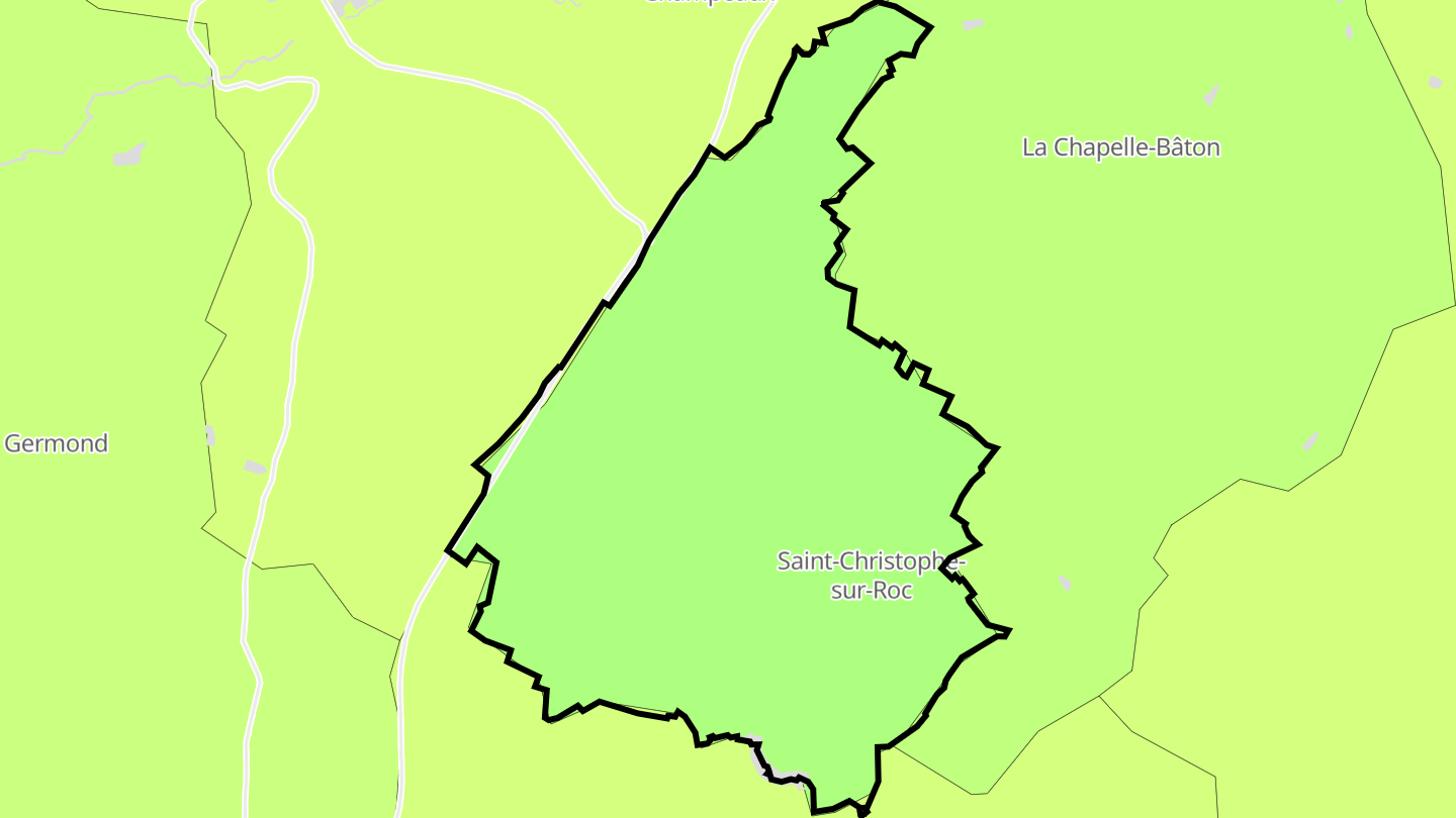 Carte des prix de l'immobilier Saint-Christophe-sur-Roc