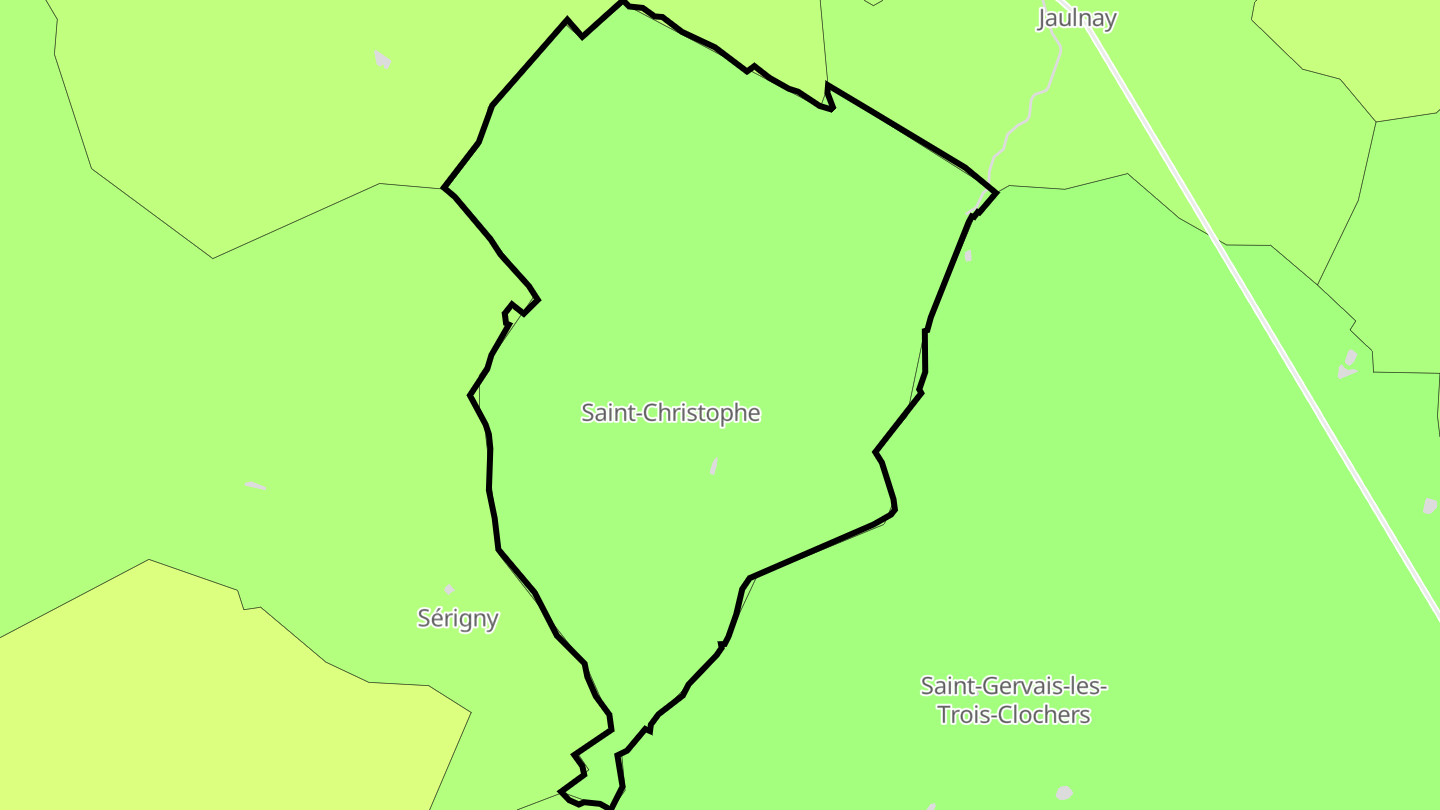 Carte des prix de l'immobilier Saint-Christophe