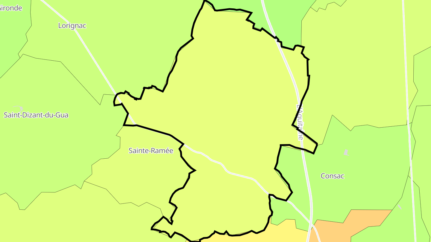 Carte des prix de l'immobilier Saint-Ciers-du-Taillon