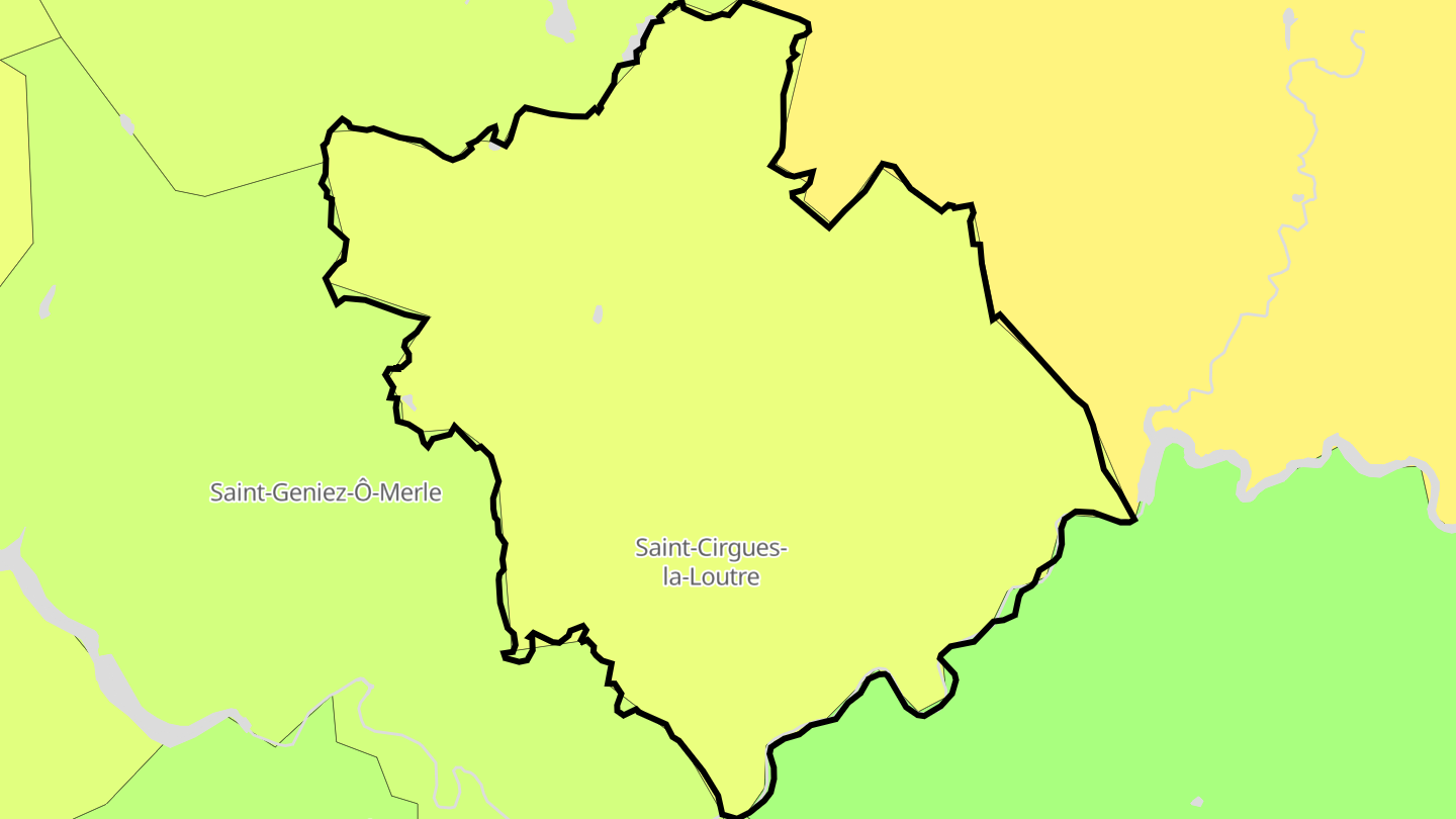 Carte des prix de l'immobilier Saint-Cirgues-la-Loutre