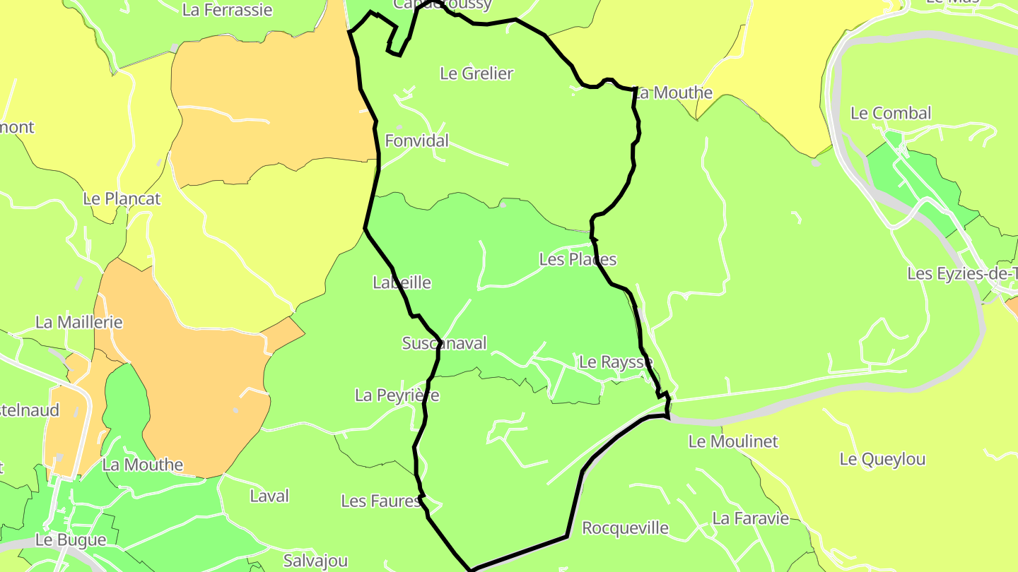 Carte des prix de l'immobilier Saint-Cirq