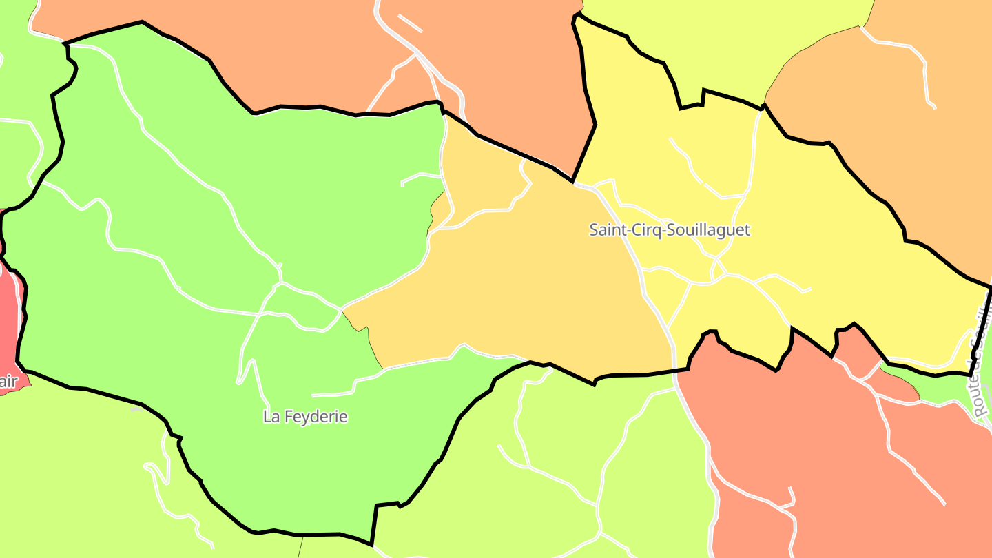 Carte des prix de l'immobilier Saint-Cirq-Souillaguet