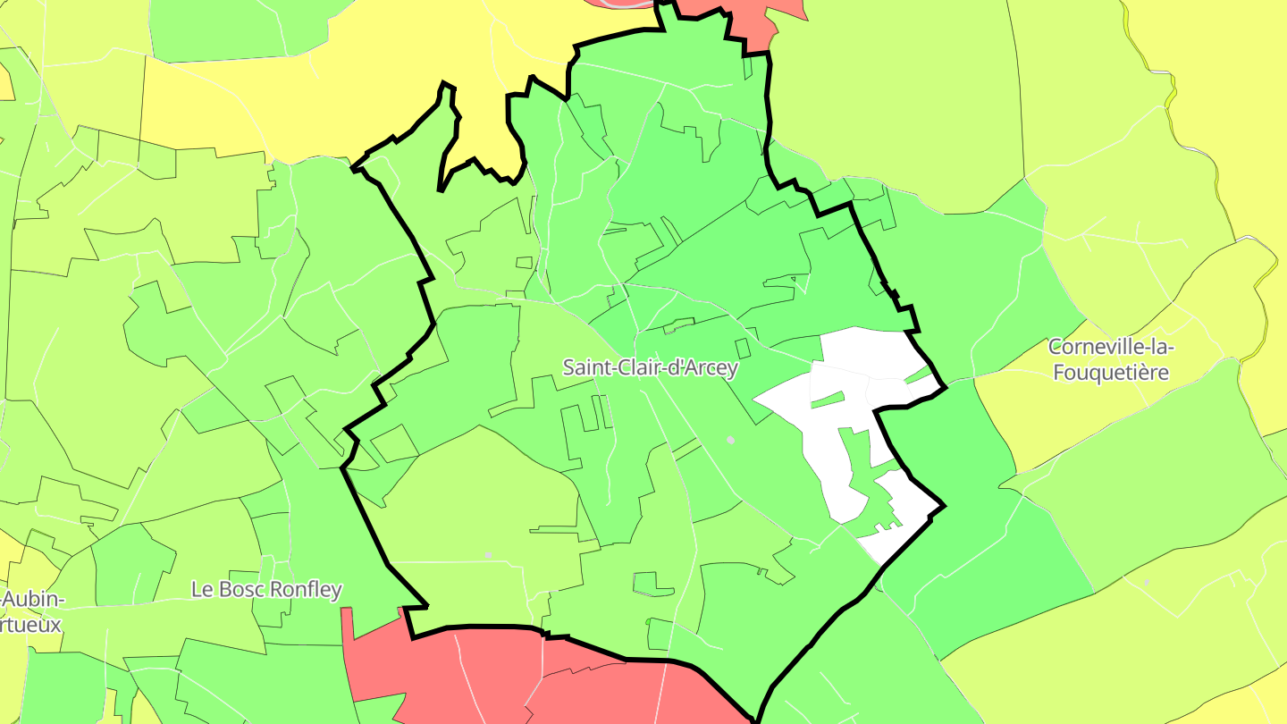 Carte des prix de l'immobilier Saint-Clair-d'Arcey
