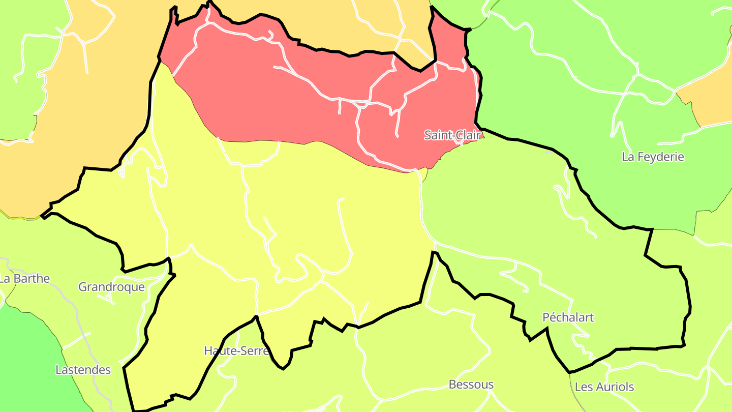 Carte des prix de l'immobilier Saint-Clair