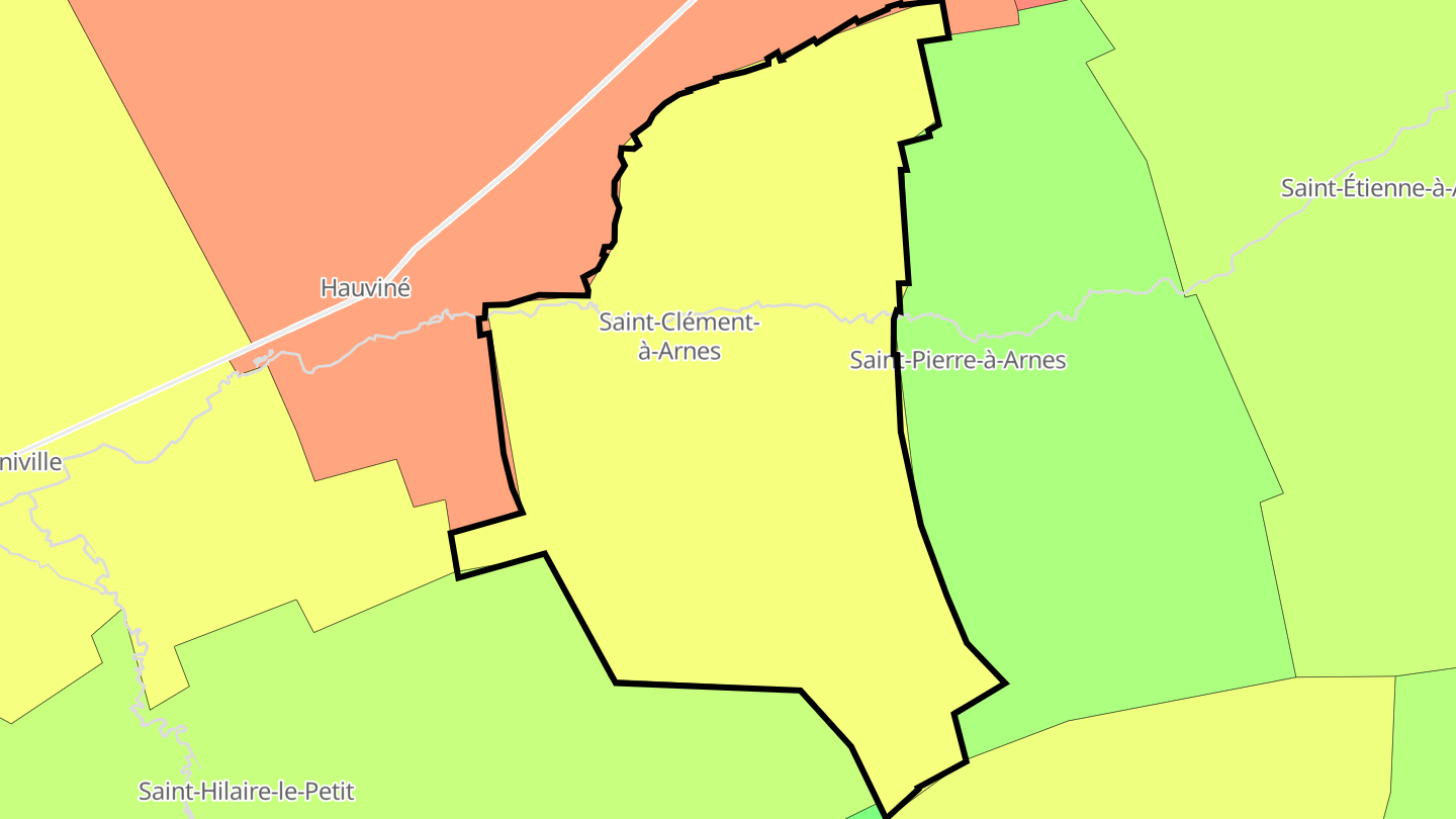 Carte des prix de l'immobilier Saint-Clément-à-Arnes