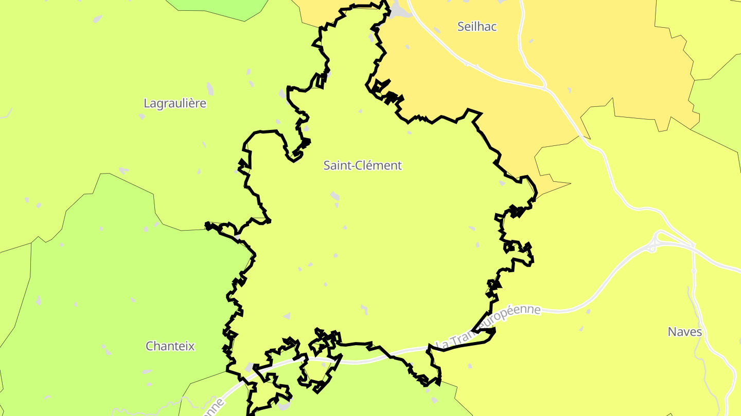 Carte des prix de l'immobilier Saint-Clément