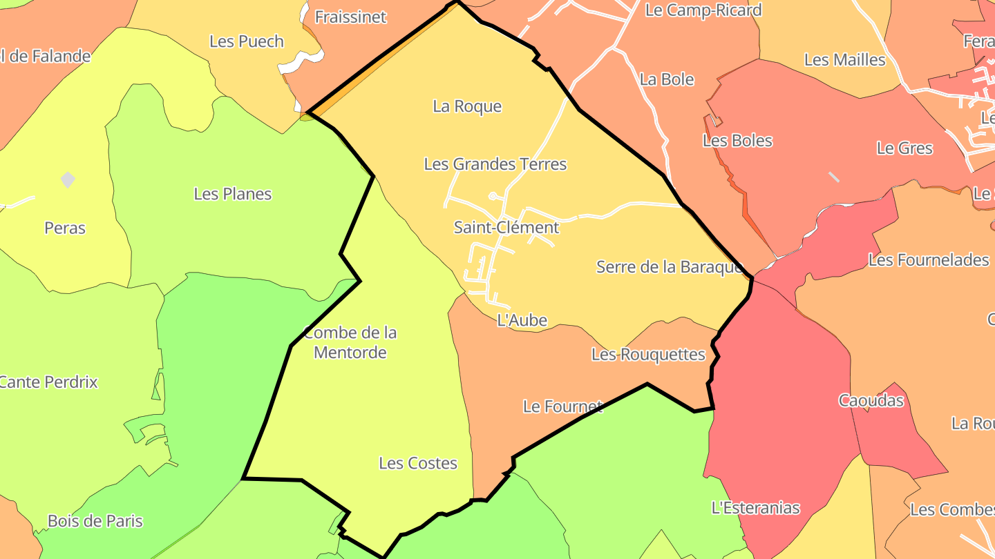 Carte des prix de l'immobilier Saint-Clément