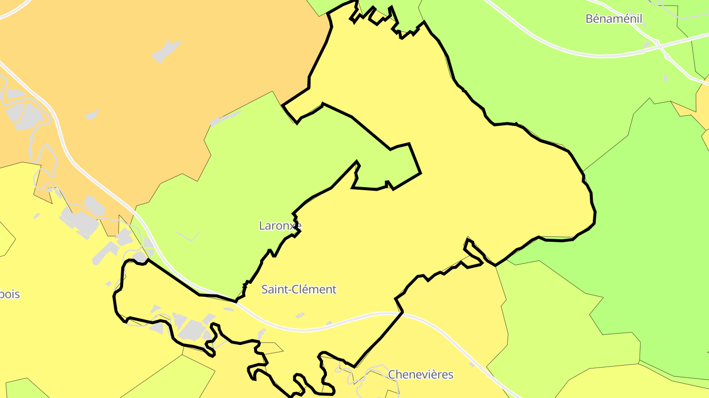 Carte des prix de l'immobilier Saint-Clément