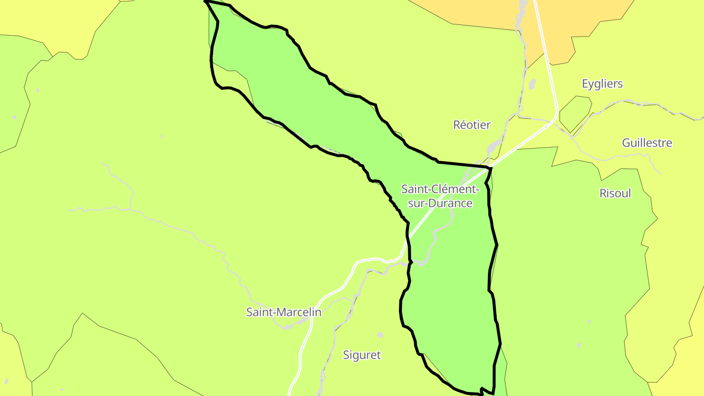 Carte des prix de l'immobilier Saint-Clément-sur-Durance